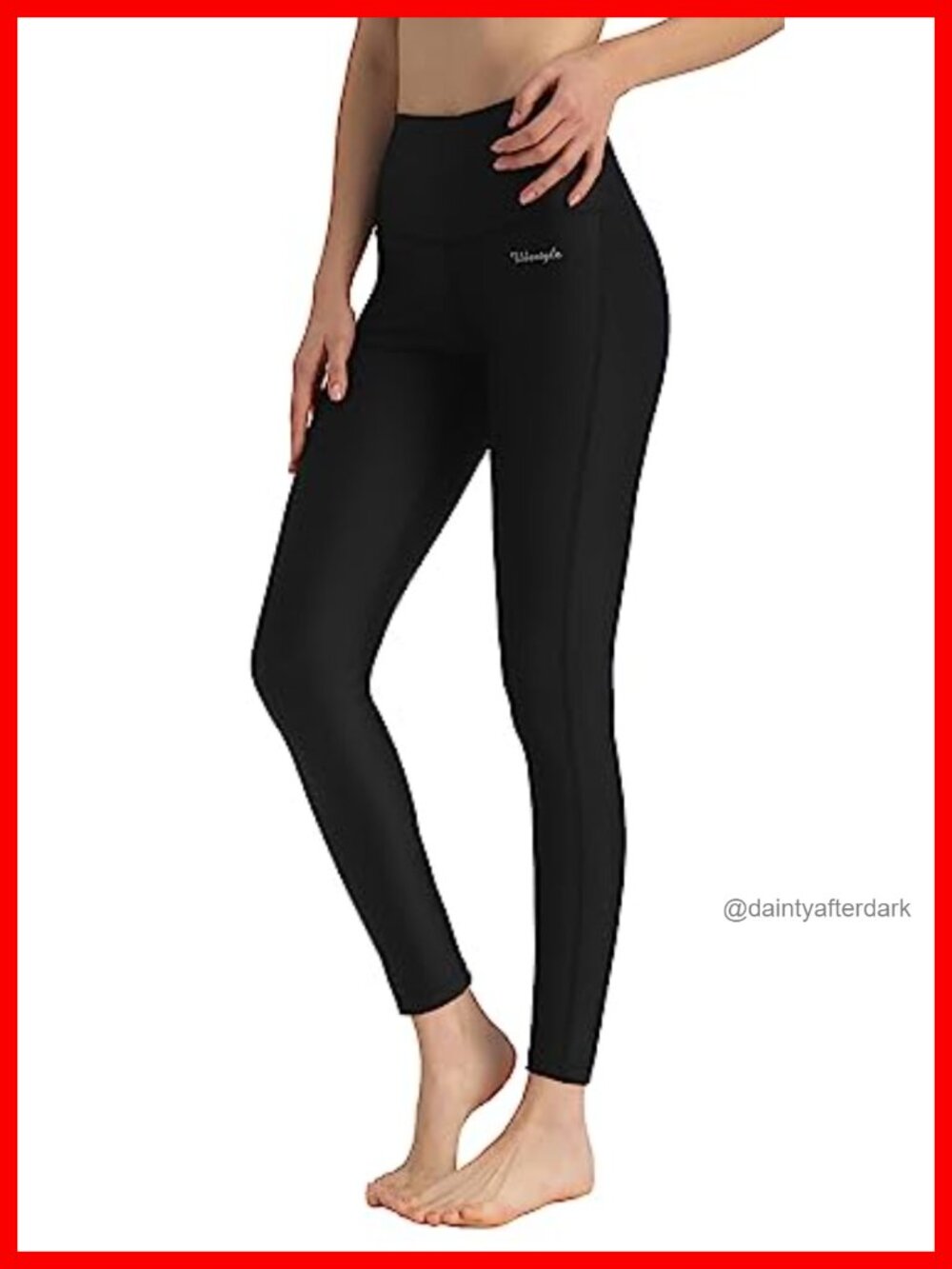 UPF 50+ High Waist Swim Pants Rash Guard Leggings with Pocket